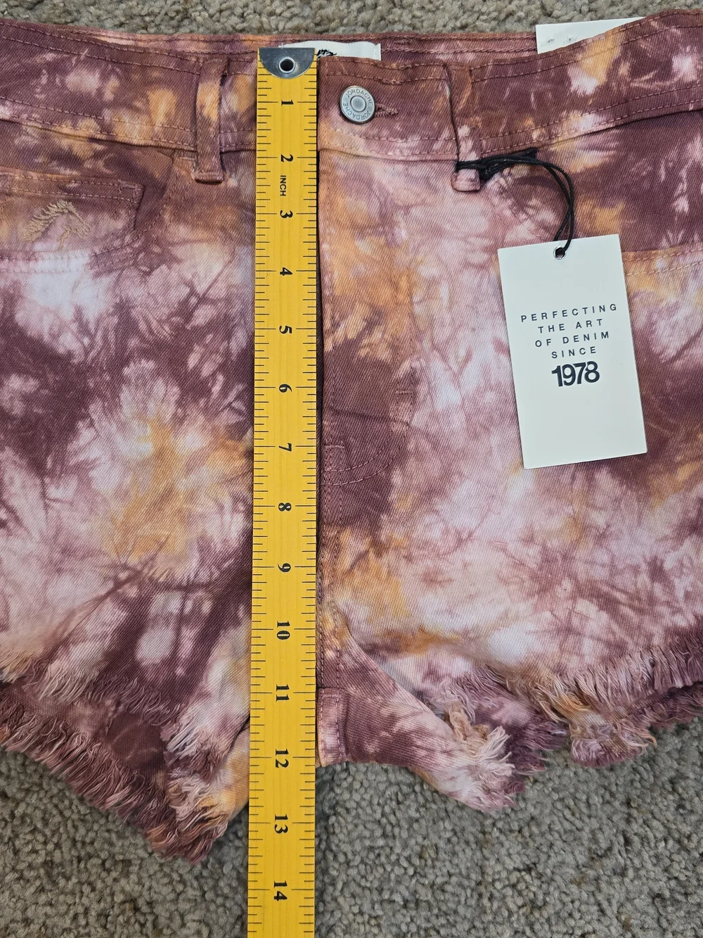 NWT Jordache Vintage Chloe High Rise Tie Dye Denim Shorts Size 27 ☀️